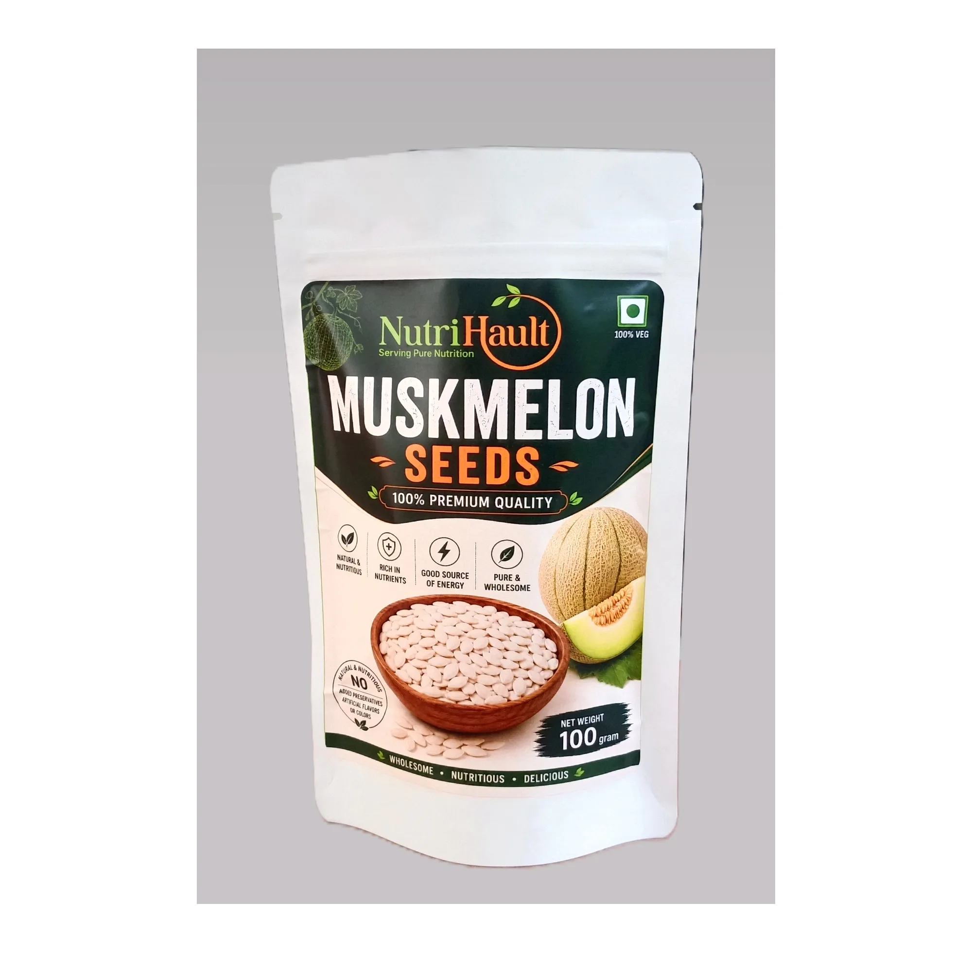 Buy Muskmelon Seeds | Premium Raw | High Protein | No Preservatives online — NutriHault