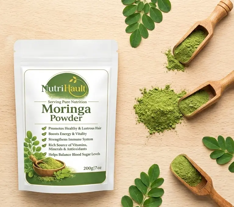 Buy NutriHault Moringa Powder | Dry Shaded | No Additives online